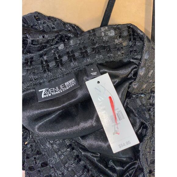 NWT 7th Avenue Design Studio New York & Company size 8 $55 Black Lined Skirt - Picture 9 of 12